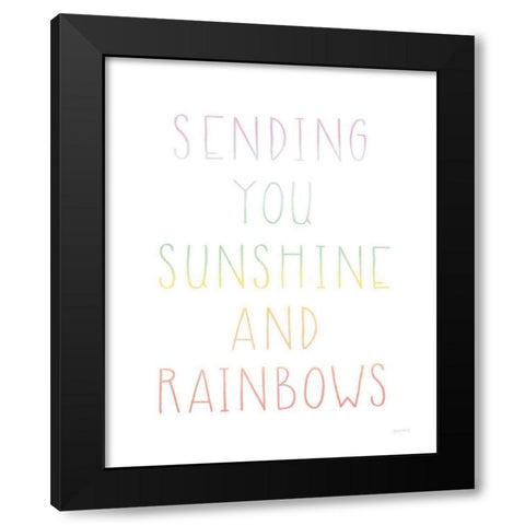 Lets Chase Rainbows VI Black Modern Wood Framed Art Print with Double Matting by Jackson, Jenaya