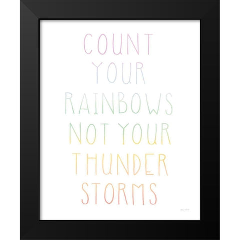 Lets Chase Rainbows VII Black Modern Wood Framed Art Print by Jackson, Jenaya