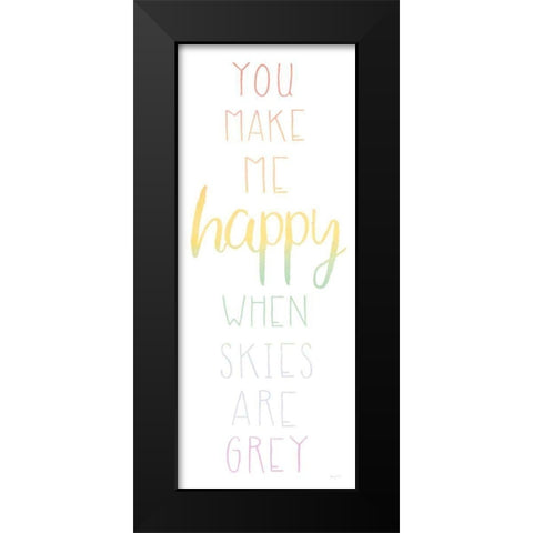 Lets Chase Rainbows XVI Black Modern Wood Framed Art Print by Jackson, Jenaya
