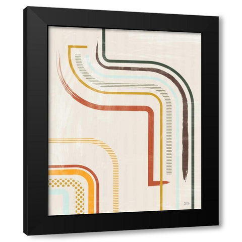 Lingering Lines I Black Modern Wood Framed Art Print with Double Matting by Averinos, Melissa