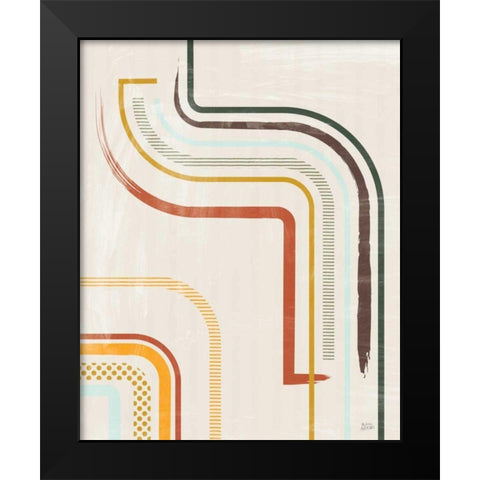 Lingering Lines I Black Modern Wood Framed Art Print by Averinos, Melissa