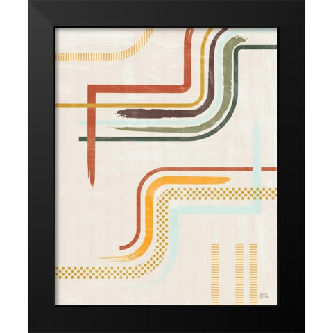 Lingering Lines II Black Modern Wood Framed Art Print by Averinos, Melissa