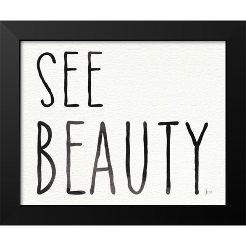 Little Jewels See Beauty Black Modern Wood Framed Art Print by Aiken, Jess
