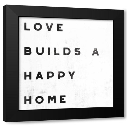 Lovely Home I White Black Modern Wood Framed Art Print by Wild Apple Portfolio