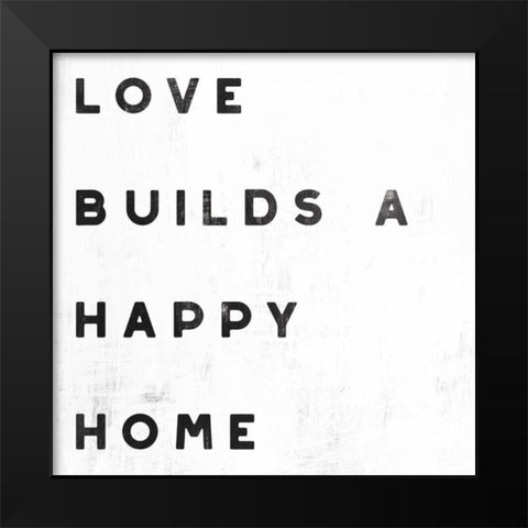 Lovely Home I White Black Modern Wood Framed Art Print by Wild Apple Portfolio