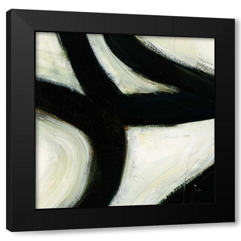 In the Maze II Crop Black Modern Wood Framed Art Print by Davies, Jane