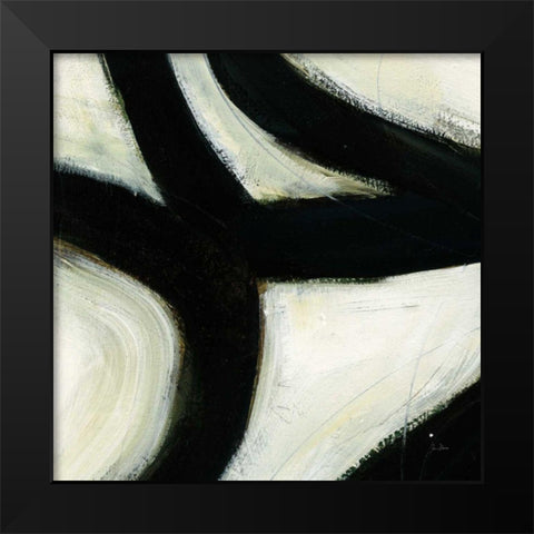 In the Maze II Crop Black Modern Wood Framed Art Print by Davies, Jane