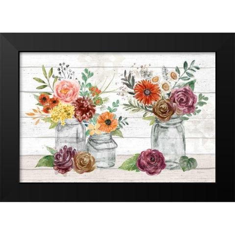 Flower Fest IV Black Modern Wood Framed Art Print by Urban, Mary