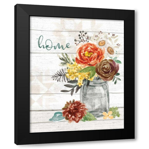 Flower Fest V Black Modern Wood Framed Art Print with Double Matting by Urban, Mary