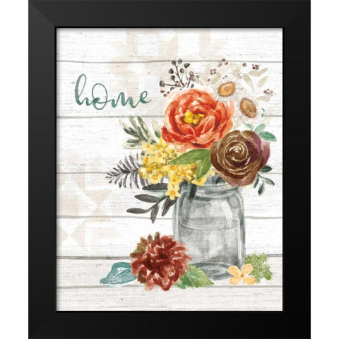 Flower Fest V Black Modern Wood Framed Art Print by Urban, Mary