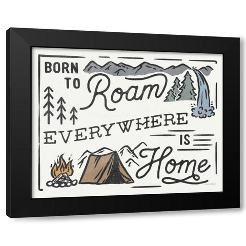 Adventurous II v2 Black Modern Wood Framed Art Print by Marshall, Laura