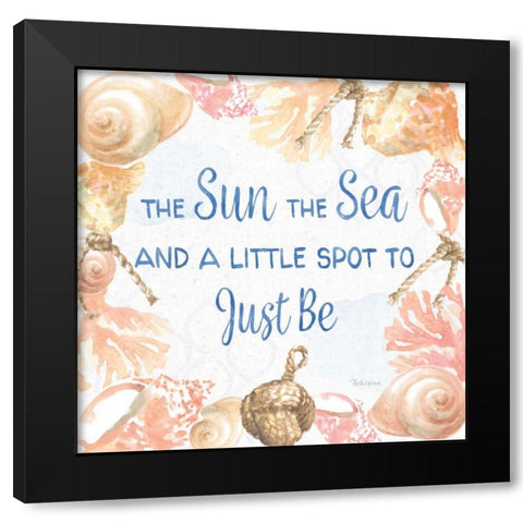 Coastline Botanical IX Black Modern Wood Framed Art Print with Double Matting by Grove, Beth