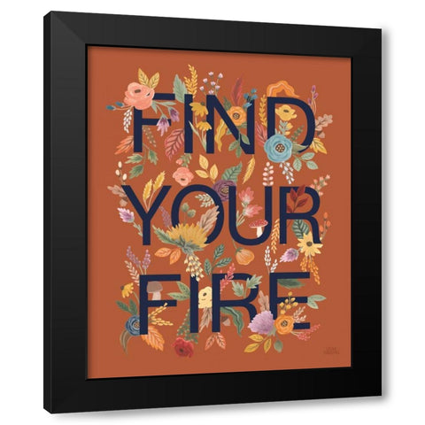 Harvest Garden III Rust Black Modern Wood Framed Art Print with Double Matting by Marshall, Laura