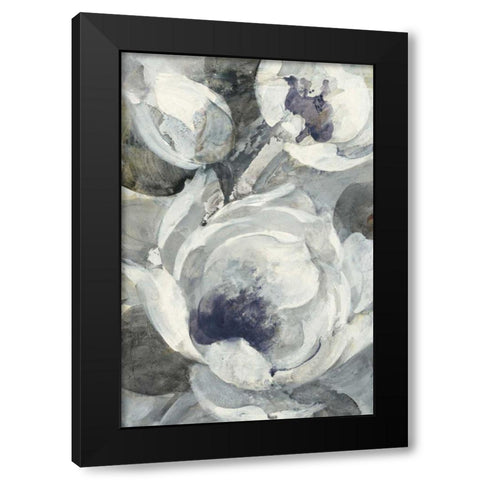 Navy Delight I Black Modern Wood Framed Art Print with Double Matting by Hristova, Albena