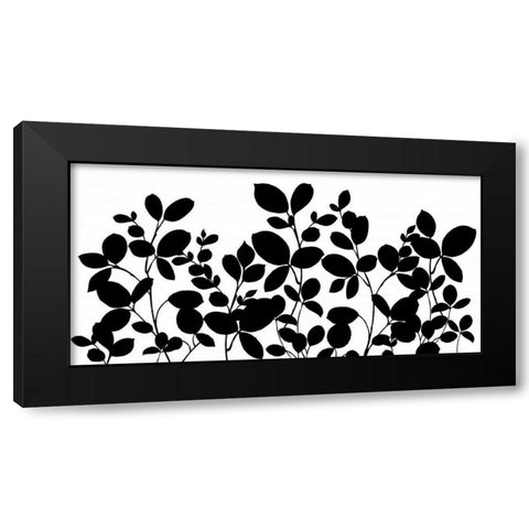 Leafy Grove Black Modern Wood Framed Art Print with Double Matting by Wild Apple Portfolio
