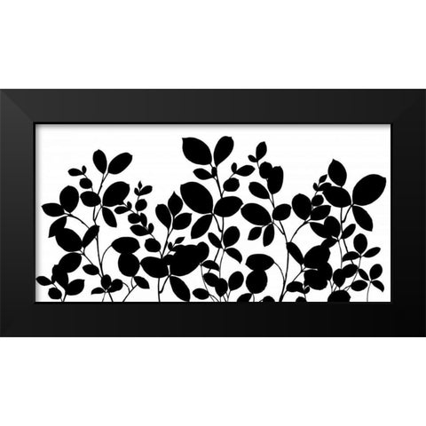Leafy Grove Black Modern Wood Framed Art Print by Wild Apple Portfolio