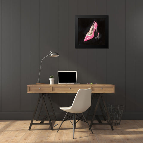 The Pink Shoe II Crop Black Modern Wood Framed Art Print by Fabiano, Marco