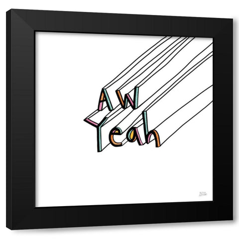 Cool Saying II Black Modern Wood Framed Art Print with Double Matting by Averinos, Melissa