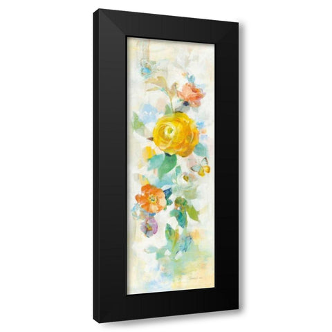 Blooming Splendor III Black Modern Wood Framed Art Print with Double Matting by Nai, Danhui