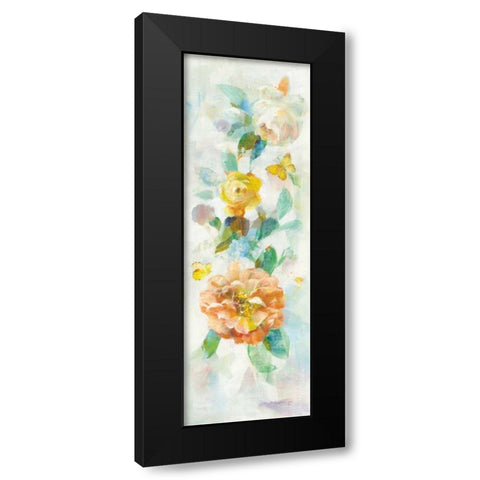 Blooming Splendor IV Black Modern Wood Framed Art Print with Double Matting by Nai, Danhui