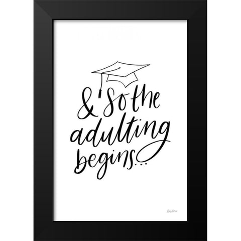 Graduation IV Black Modern Wood Framed Art Print by Thorns, Becky