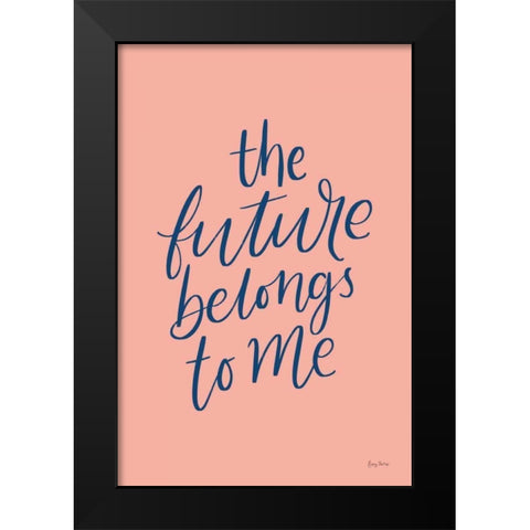 Graduation II Pink Black Modern Wood Framed Art Print by Thorns, Becky