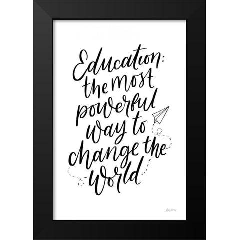 Teachers II Black Modern Wood Framed Art Print by Thorns, Becky