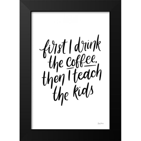 Teachers IV Black Modern Wood Framed Art Print by Thorns, Becky