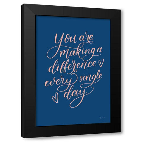 Teachers III Blue Black Modern Wood Framed Art Print with Double Matting by Thorns, Becky