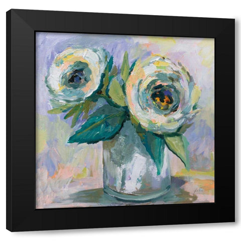 Winter Bouquet Black Modern Wood Framed Art Print with Double Matting by Vertentes, Jeanette