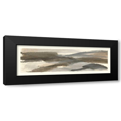 Brushscape V Black Modern Wood Framed Art Print with Double Matting by Paschke, Chris