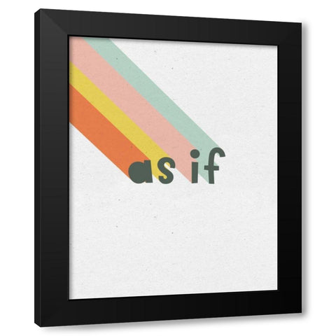 Rainbow Words I Black Modern Wood Framed Art Print by Hershey, Moira