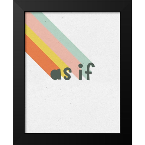 Rainbow Words I Black Modern Wood Framed Art Print by Hershey, Moira