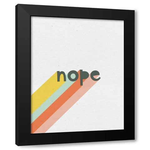 Rainbow Words III Black Modern Wood Framed Art Print by Hershey, Moira