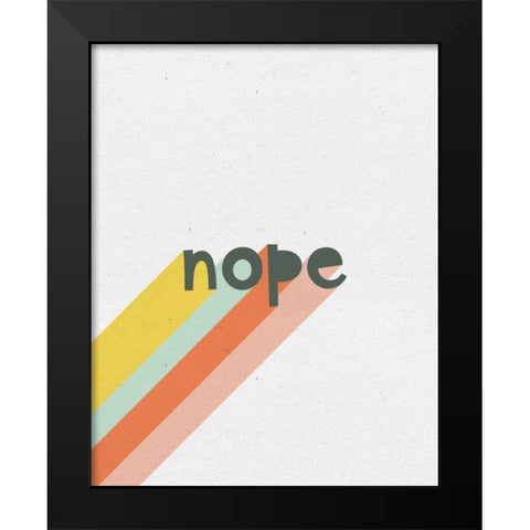 Rainbow Words III Black Modern Wood Framed Art Print by Hershey, Moira