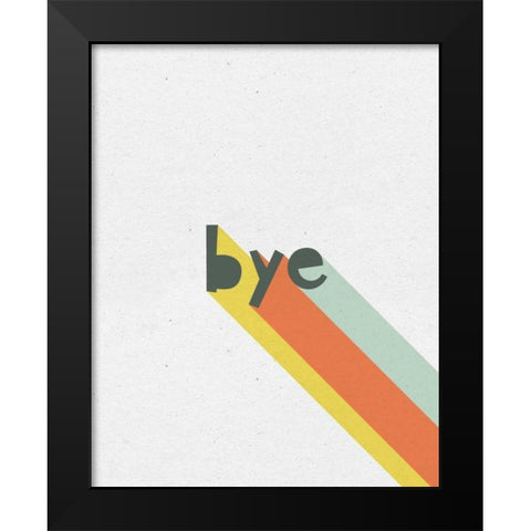 Rainbow Words IV Black Modern Wood Framed Art Print by Hershey, Moira