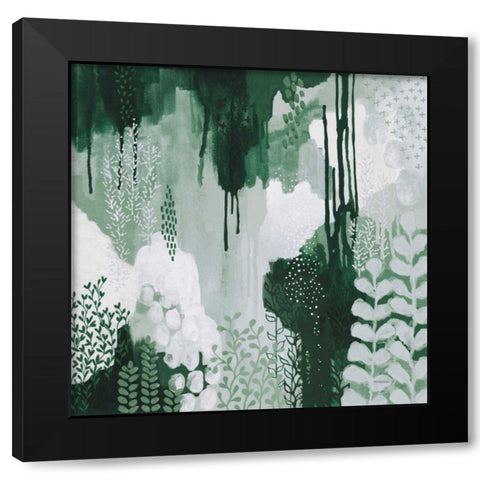 Light Green Forest I Black Modern Wood Framed Art Print with Double Matting by Ferguson, Kathy