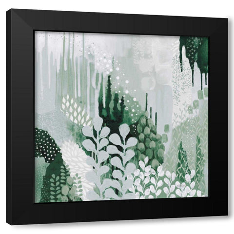 Light Green Forest II Black Modern Wood Framed Art Print by Ferguson, Kathy