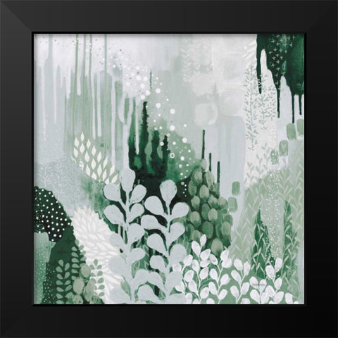 Light Green Forest II Black Modern Wood Framed Art Print by Ferguson, Kathy