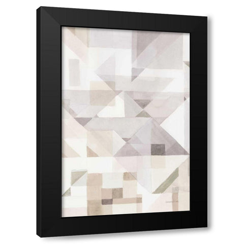 Try Angles III Neutral Sage Black Modern Wood Framed Art Print with Double Matting by Nai, Danhui