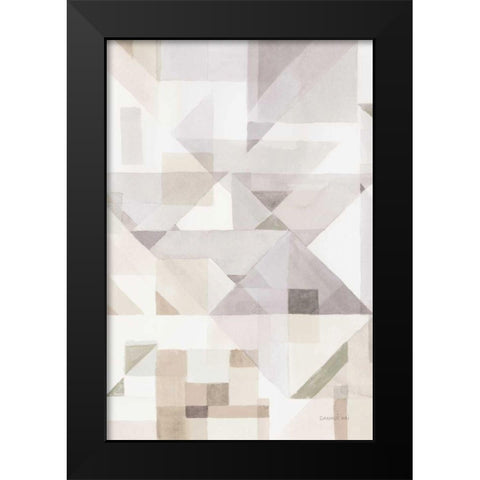 Try Angles III Neutral Sage Black Modern Wood Framed Art Print by Nai, Danhui