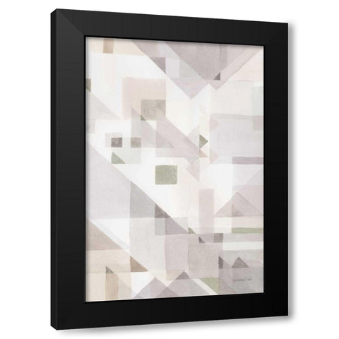 Try Angles IV Neutral Sage Black Modern Wood Framed Art Print with Double Matting by Nai, Danhui