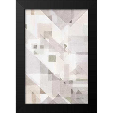 Try Angles IV Neutral Sage Black Modern Wood Framed Art Print by Nai, Danhui