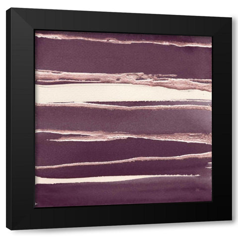 Rose Gold II Purple Black Modern Wood Framed Art Print by Paschke, Chris