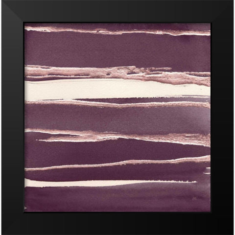 Rose Gold II Purple Black Modern Wood Framed Art Print by Paschke, Chris