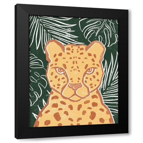 Jungle II Green Black Modern Wood Framed Art Print with Double Matting by Hershey, Moira