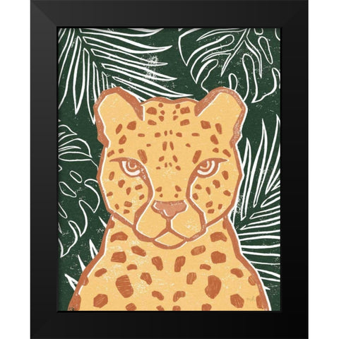Jungle II Green Black Modern Wood Framed Art Print by Hershey, Moira