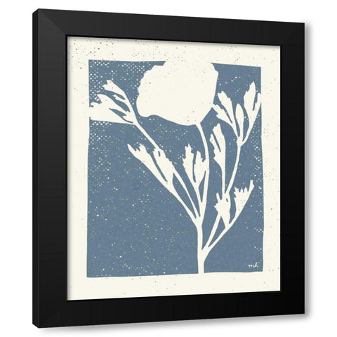 Joyful Spring II Bluestone Black Modern Wood Framed Art Print by Hershey, Moira