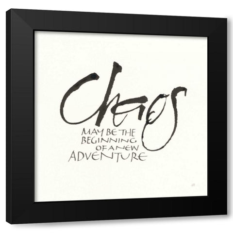 Daily Saying II Black Modern Wood Framed Art Print with Double Matting by Paschke, Chris
