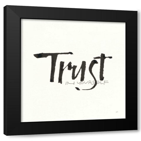 Daily Saying VII Black Modern Wood Framed Art Print by Paschke, Chris